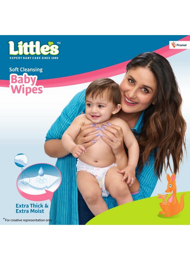 Soft Cleansing Baby Wipes | 80 Wipes X 3 - 240 Wipes | Extra Thick & Moist Wet Wipes For Baby'S | Prevents Rashes & Redness With Goodness Of Aloe Vera, Vitamin E & Jojoba Oil