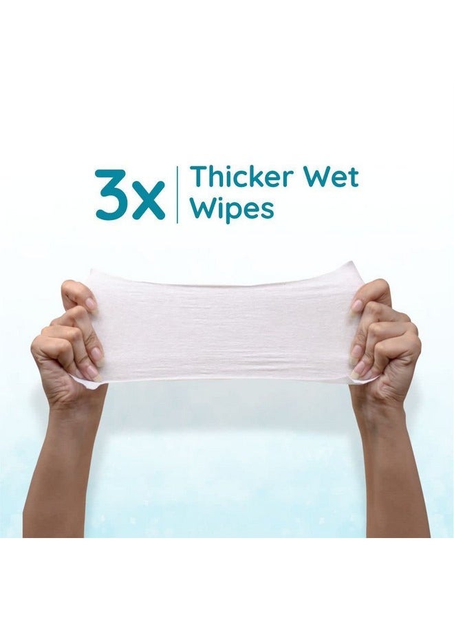 99% Pure Water Baby Wipes Pack Of 4 (40 X 4 Wipes) | Travel Friendly Pack Made With Plant Based Fabric