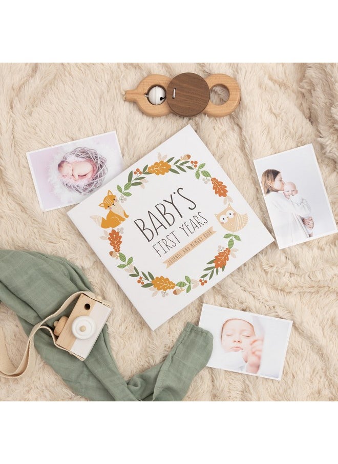 Keepsake Baby Memory Book For Baby Boy Or Girl - Timeless Gender Neutral Baby Journal Scrapbook Photo Album For First 5 Years - Milestone Book To Record Every Event From Birth To Age 5