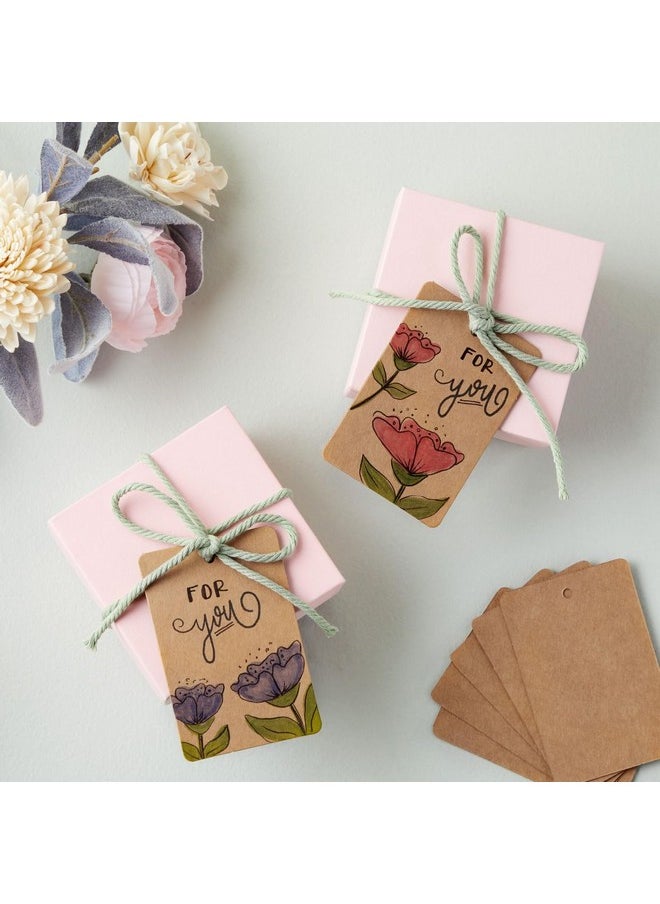 200-Pack Kraft Paper Gift Tags, Large Blank Merchandise Price Labels 2.4X3.5, Bulk Brown Hang Tags For Wedding, Birthday, Holiday, Party Favor, Art And Craft Wrap