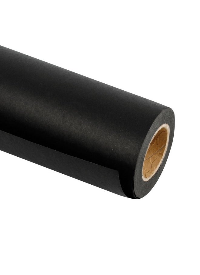 Black Kraft Paper Roll - 18 Inches X 100 Feet - Recyclable Paper Perfect For For Crafts, Art, Wrapping, Packing, Postal, Shipping, Dunnage & Parcel