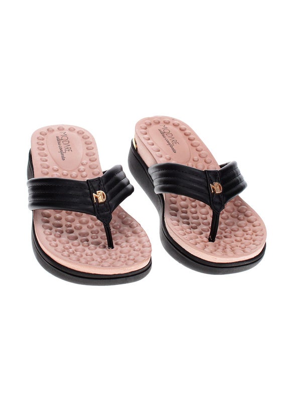 Modare Ladies Wedge Sandals Black | Made In Brazil