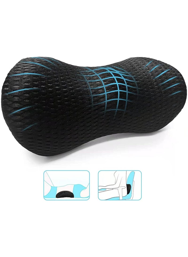 Memory Foam Lumbar Support Back Cushion Pillow Balanced Firmness for Lower Back Pain Relief - Ideal Back Pillow for Office Chair,Car Seat, Recliner, Bed