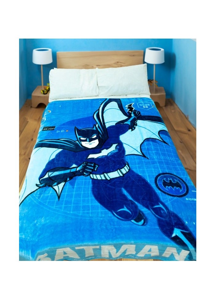 Batman Raschel Blanket - 160 x 220 cm, 100% Polyester, 2200 grams