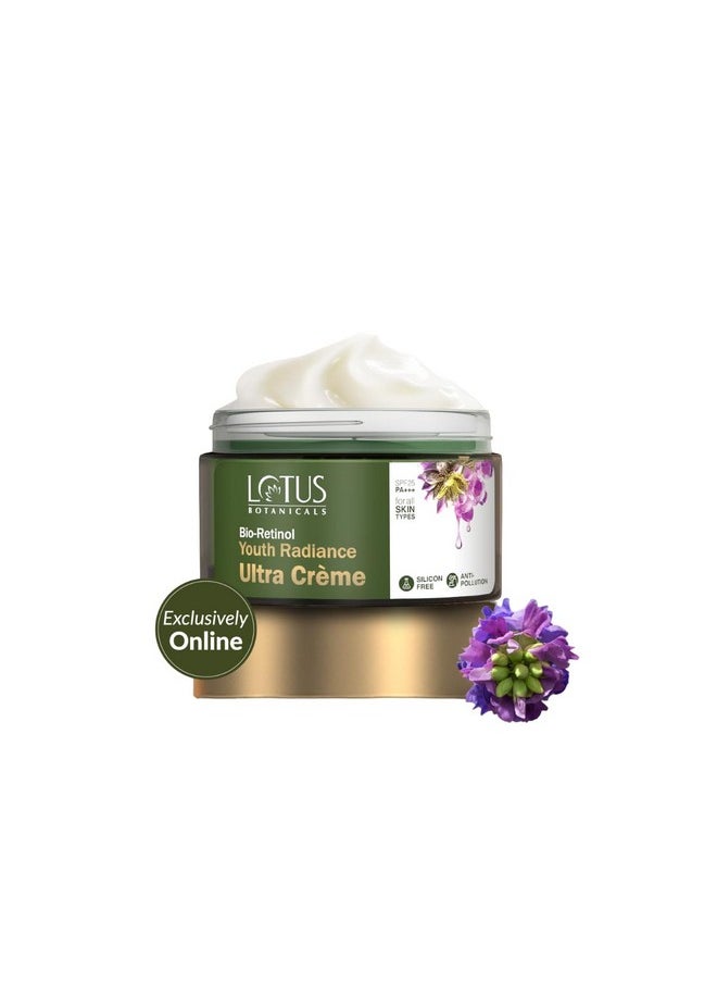Bio Retinolanti-Ageing Youth Radiance Ultra Cream | Spf 25 Pa+++ | Preservative Free | For All Skin Types | 50G