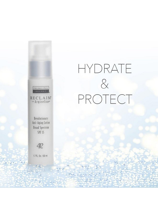 - Reclaim With Argireline - Revolutionary Anti-Aging Lotion - Green & White Tea Antioxidant Broad Spectrum Spf 15 - 1.7 Ounces