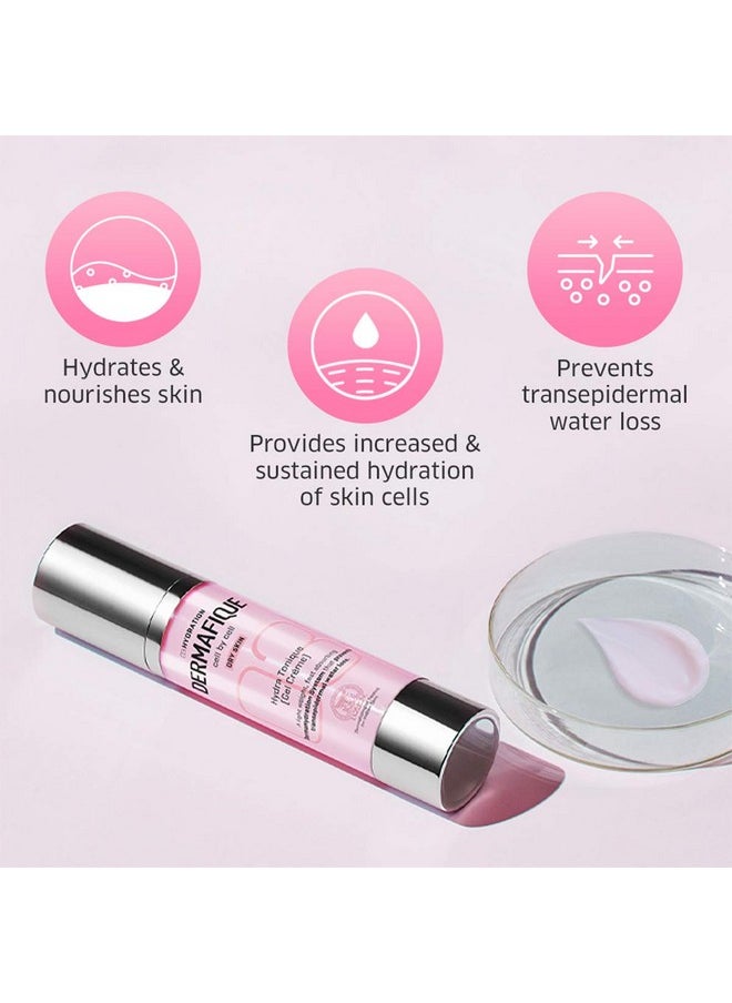 Hydratonique Gel Creme With Shea Butter - 50Ml, Long Lasting Hydration, With Niacinamide And Vitamin E, Moisturizer For Face With Ultra Light Gel Formula, Non-Stick Matte Look | For Normal - Dry Skin