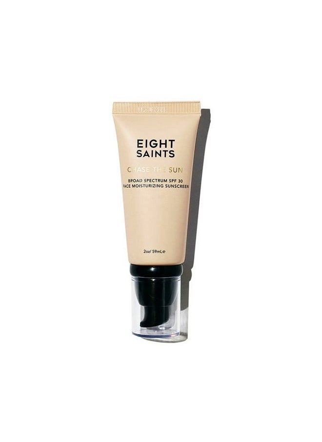Chase The Sun Broad Spectrum Spf (30) Face Moisturizing Sunscreen, Natural And Organic Mineral-Base Sun Protection Daily Face Moisturizer, 2 Ounces, New Formula