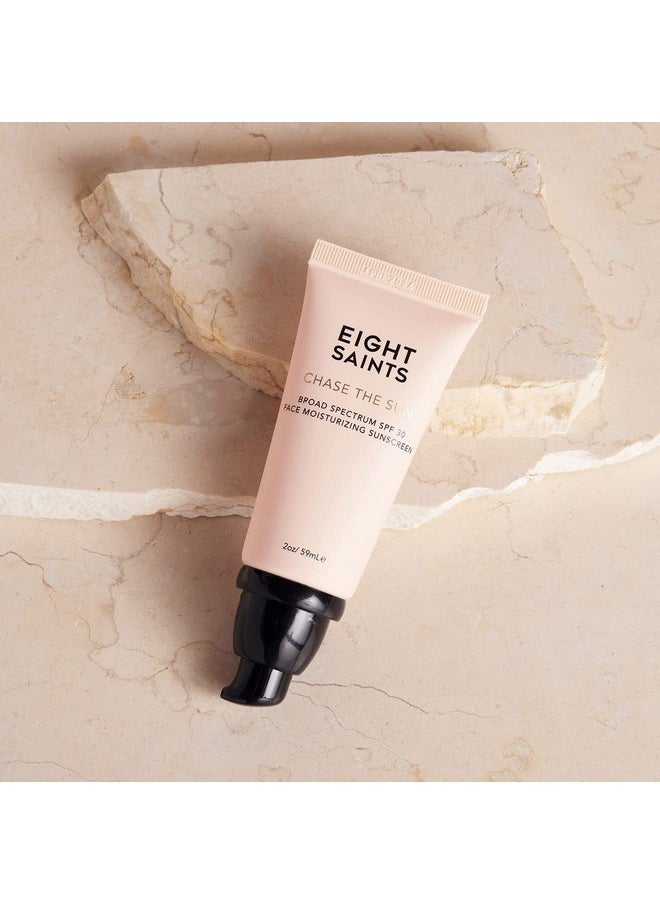Chase The Sun Broad Spectrum Spf (30) Face Moisturizing Sunscreen, Natural And Organic Mineral-Base Sun Protection Daily Face Moisturizer, 2 Ounces, New Formula