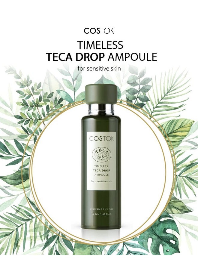 Timeless Teca Drop Ampoule 50Ml With Centella Asiatica Extract Teca Technology Hypoallergenic Soothing Hydrating Facial Serum For Sensitive Skin