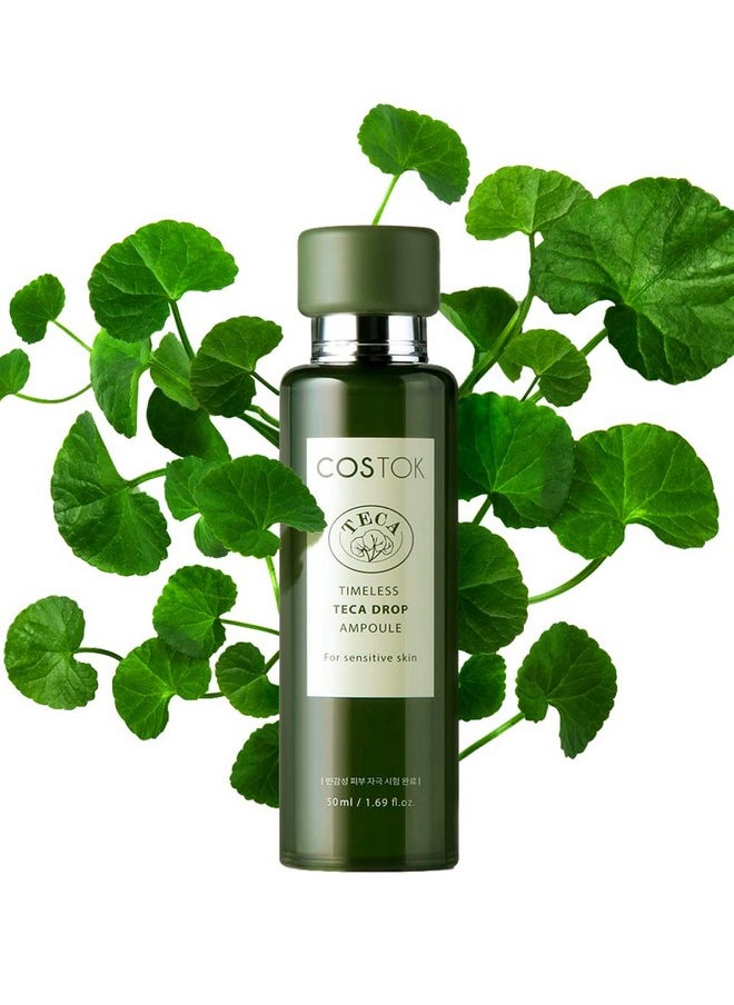 Timeless Teca Drop Ampoule 50Ml With Centella Asiatica Extract Teca Technology Hypoallergenic Soothing Hydrating Facial Serum For Sensitive Skin