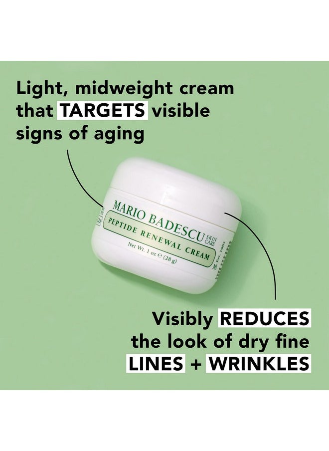 Peptide Renewal Cream For Combination, Dry And Sensitive Skin | Anti-Aging Face Cream Formulated With Palmitoyl Tripeptide-1 & Sodium Hyaluronate | 1 Ounce