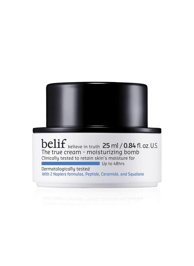 The True Cream Moisturizing Bomb 25Ml, 48Hrs Of Moisture & Hydration, Peptide, Ceramide, Squalane, Restores Skin Barrier, Daily Face Cream, For All Skin Types, Korean Skin Care Moisturizer