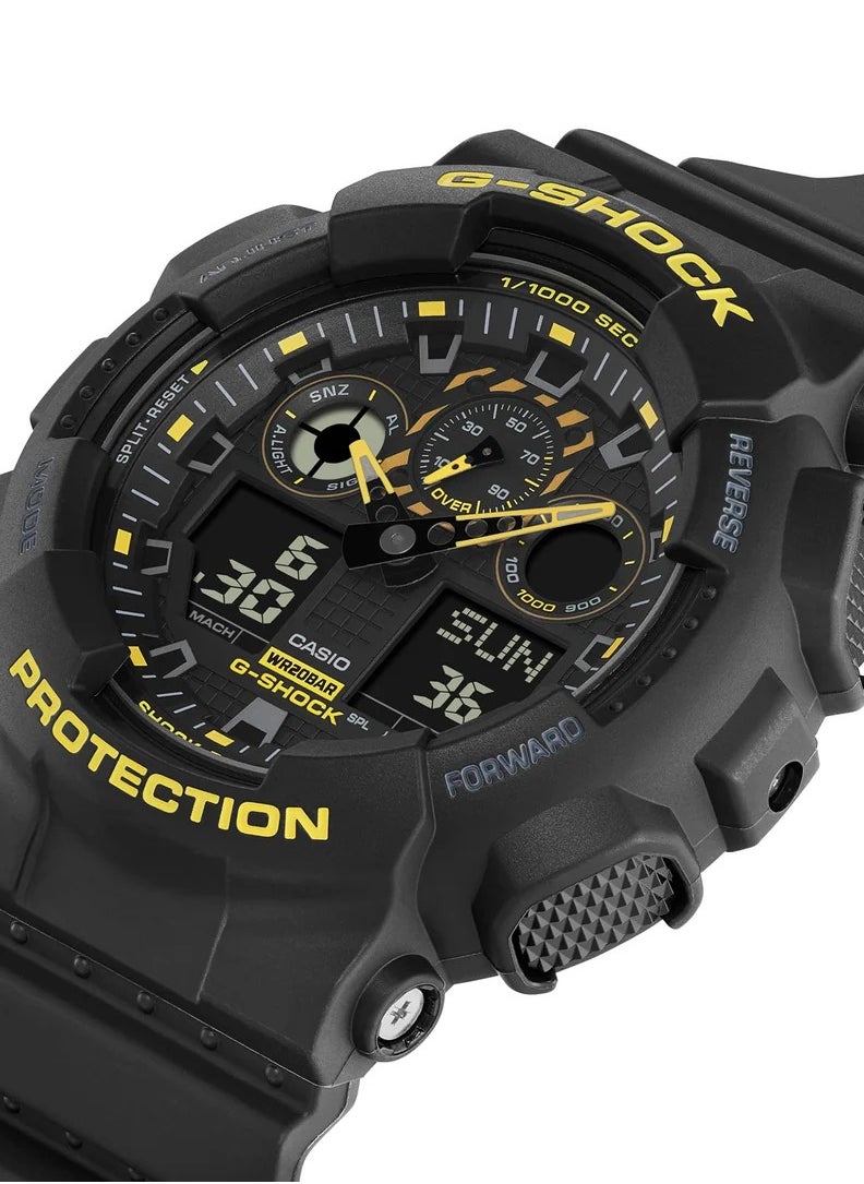 Casio G-Shock Watch - GA-100CY-1ADR Black Dial, Black Band