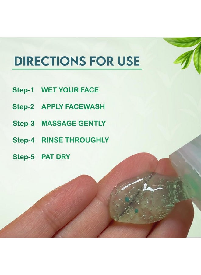 Herbal Tea Tree Oil Control Face Wash | For Women/Men | For Oily & Acne Prone Skin | With Vitamin E & Tea Tree Oil | Prevents Pimple & Acne Breakout 120 Ml (Pack Of Two)