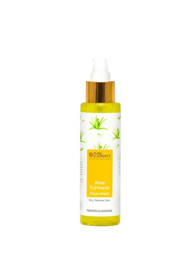 Aloe Turmeric Face Wash For Dry & Normal Skin With Turmeric 100 Ml - Sls & Paraben Free