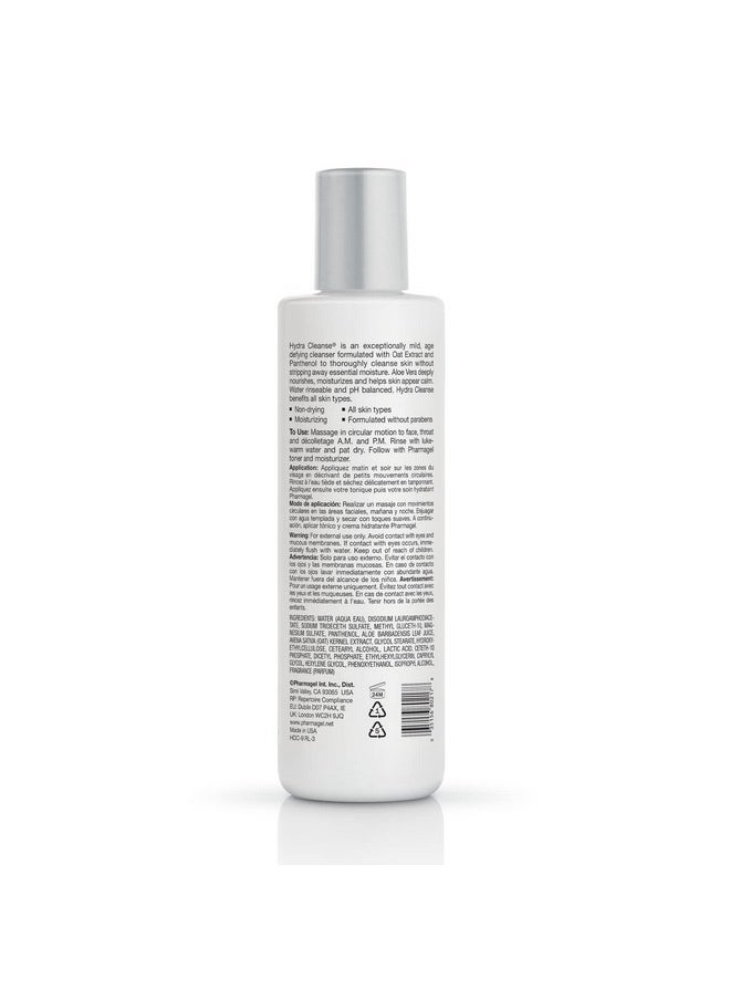 Hydra Cleanse Water Rinseable Facial Cleanser For All Skin Types | Natural Face Wash | Hydrating, Age Defying, And Revitalizing Face Cleanser | 8.5 Fl. Oz.