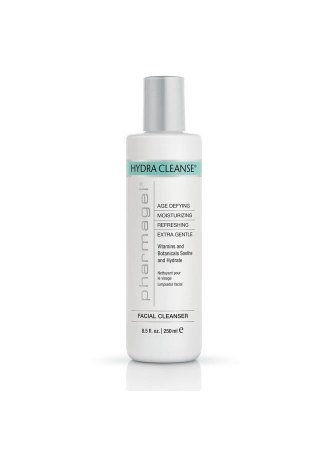 Hydra Cleanse Water Rinseable Facial Cleanser For All Skin Types | Natural Face Wash | Hydrating, Age Defying, And Revitalizing Face Cleanser | 8.5 Fl. Oz.