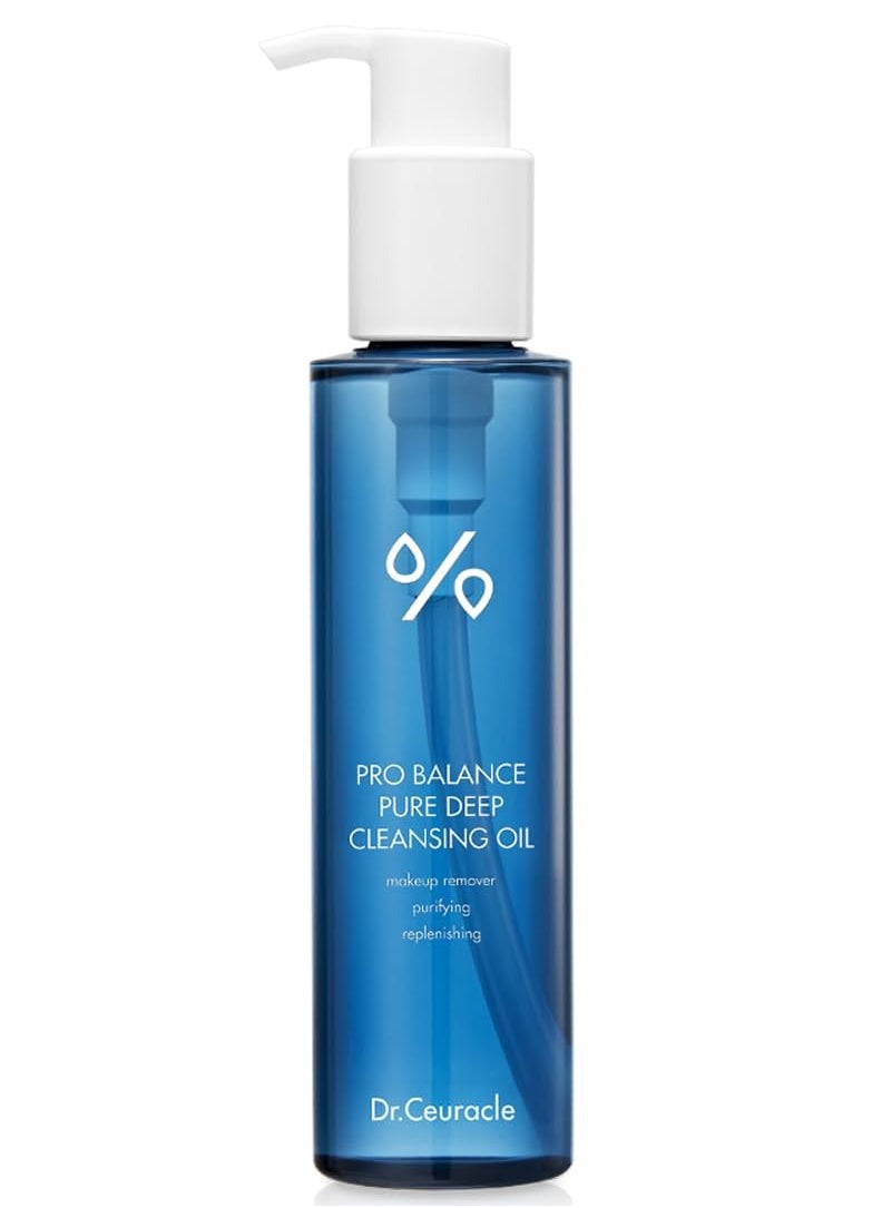 leegeehaam Dr.Ceuracle Pro Balance Pure Deep Cleansing Oil (155 ml / 5.24 fl. oz.) - Mild and Quick Daily Makeup Remover Finished with Hydrating Skincare