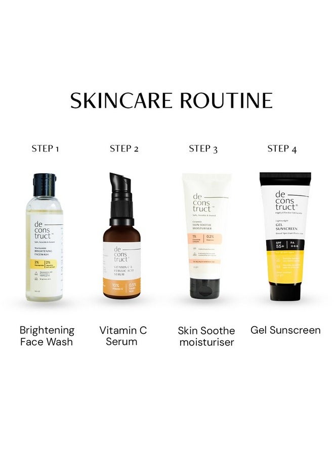 Sun Protect Duo | 10% Vitamin C Face Serum (30 Ml) + Gel Sunscreen (50 G) | Get Glowing Skin With Sun Protection | Spf 50+ | No White Cast, Non Irritating & Lightweight | Pack Of 2