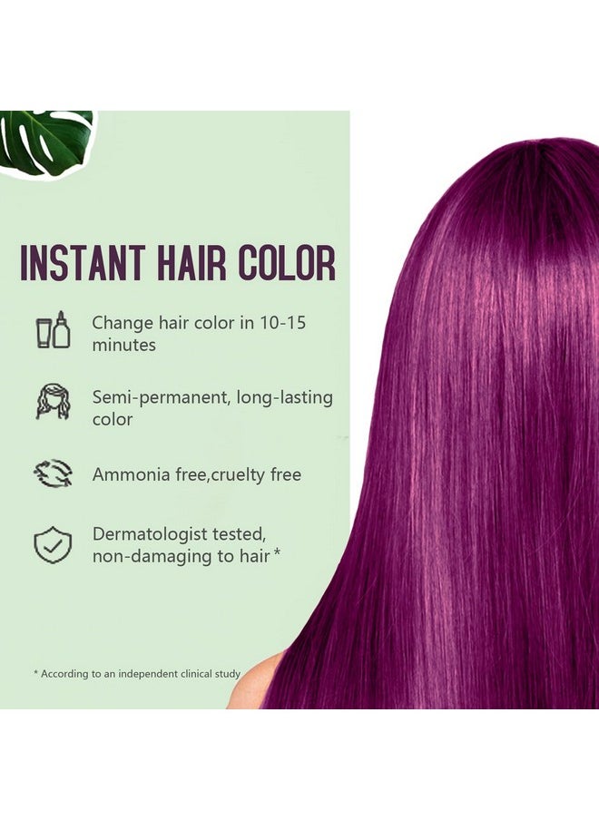 Coconut Hair Dye Shampoo Hair Color Shampoo,Instant Purple Hair Shampoo 3 In 1,Purple Hair Dye For Women Men, Easy To Apply Purple Shampoo, For All Hair Types