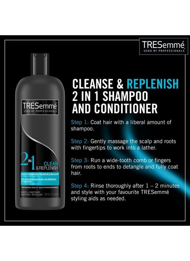 2 In 1 Cleanse & Replenish Shampoo 828 Ml