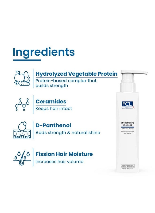 Fcl Strengthening Shampoo| Strengthens Hair | Controls Hair Fall | Reduces Frizz | Promotes Hair Growth | Cleans Scalp | Mild Shampoo | Paraben & Sulphate Free - 200 Ml
