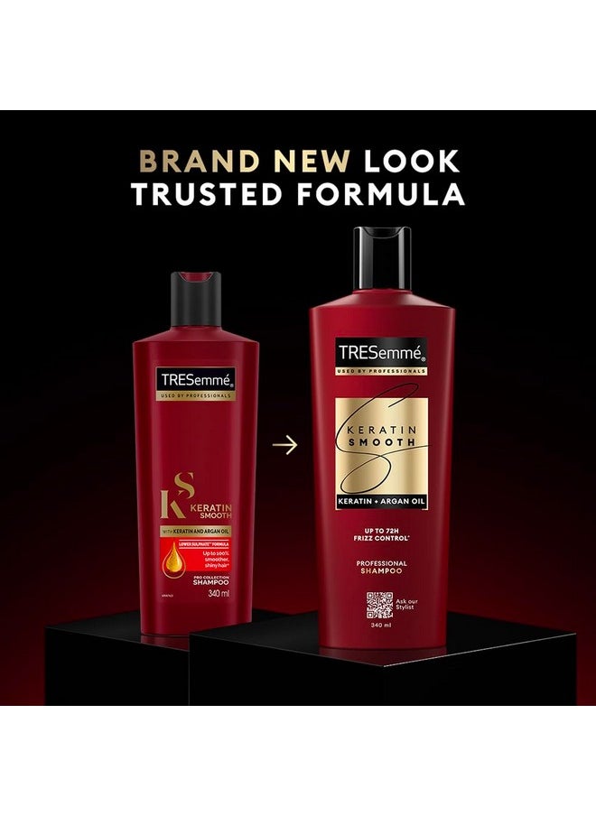 Keratin Smooth, Shampoo, 1L, For Straighter, Shinier Hair, With Keratin & Argan Oil, Nourishes Dry Hair, Controls Frizz , For Men & Women