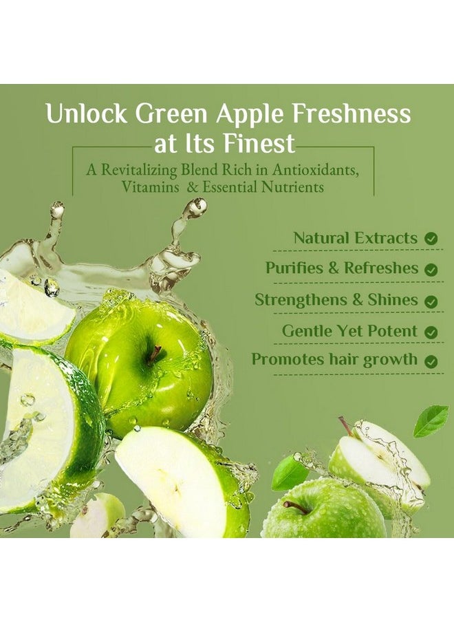 Green Apple Shampoo For Dry & Damaged Hair | Anti Dandruff | Promotes Healthy, Shiny And Glossy Hair | Nourishes Scalp | Makes Hair Soft & Smooth | All Skin Types | 500 Ml