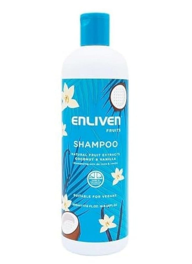 Fruit Extracts Shampoo 500Ml Coconut & Vanilla