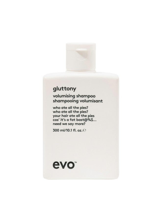 Gluttony Volumising Shampoo - Volumizing Shampoo For All Types Of Hair - Adds Lift, Body Shine, Strength & Elasticity - 300Ml / 10.1Fl.Oz