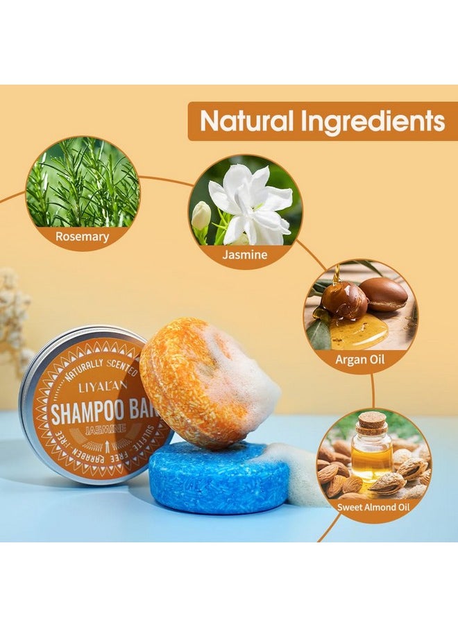 Shampoo Bar For Hair Solid Soap(2 Pack) Rosemary And Jasmine Shampoo Bar,Deep Cleansing Hair Shampoo For Fine & Oily Hair