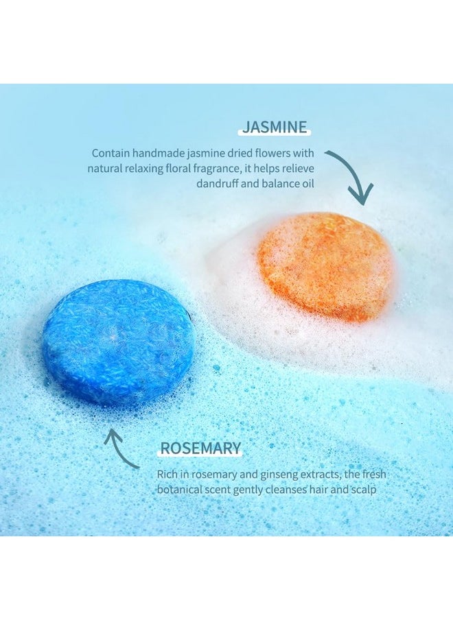Shampoo Bar For Hair Solid Soap(2 Pack) Rosemary And Jasmine Shampoo Bar,Deep Cleansing Hair Shampoo For Fine & Oily Hair