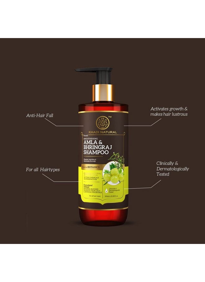 Amla & Bhringraj Shampoo | Hair Cleanser For Nourishing Hair | Shampoo For Smooth & Soft Hair | Sls & Paraben Free | Suitable For All Hair Types | Powered Botanics | 310Ml