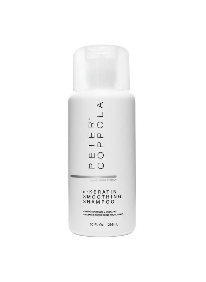 A-Keratin Smoothing Shampoo - Sulfate Free Shampoo Infused With Argan Oil, Avocado, And Hydrolyzed Keratin Smooths, Softens, & Hydrates Thick, Coarse, Frizzy Hair (10 Fl Oz)