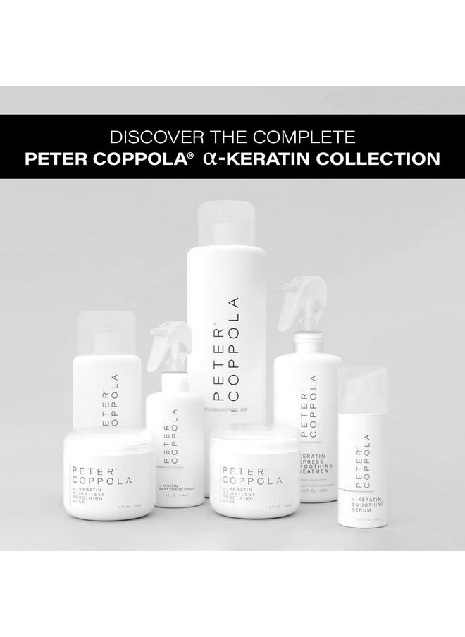 A-Keratin Smoothing Shampoo - Sulfate Free Shampoo Infused With Argan Oil, Avocado, And Hydrolyzed Keratin Smooths, Softens, & Hydrates Thick, Coarse, Frizzy Hair (10 Fl Oz)