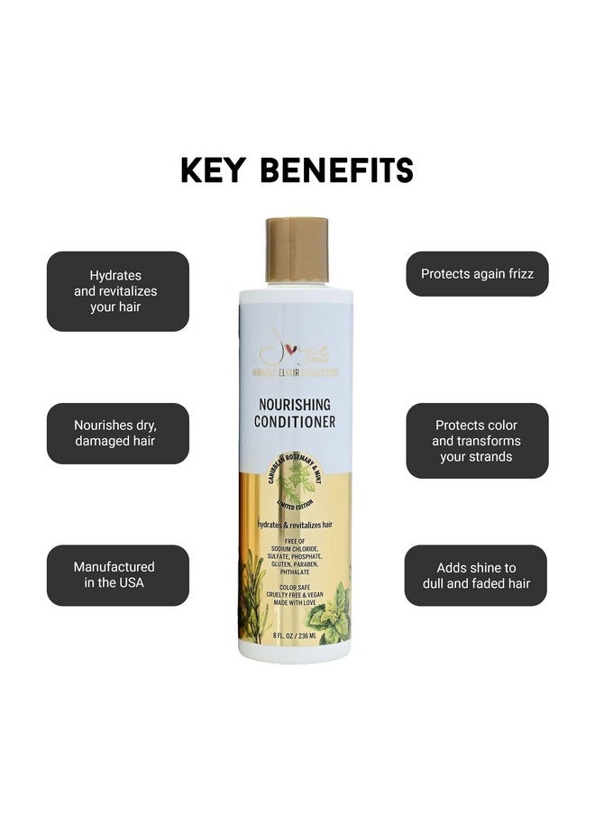 Joyce Giraud Miracle Elixir Nourishing Conditioner, Restores Moisture, Detangles, Adds Shine, 8 Fl. Oz