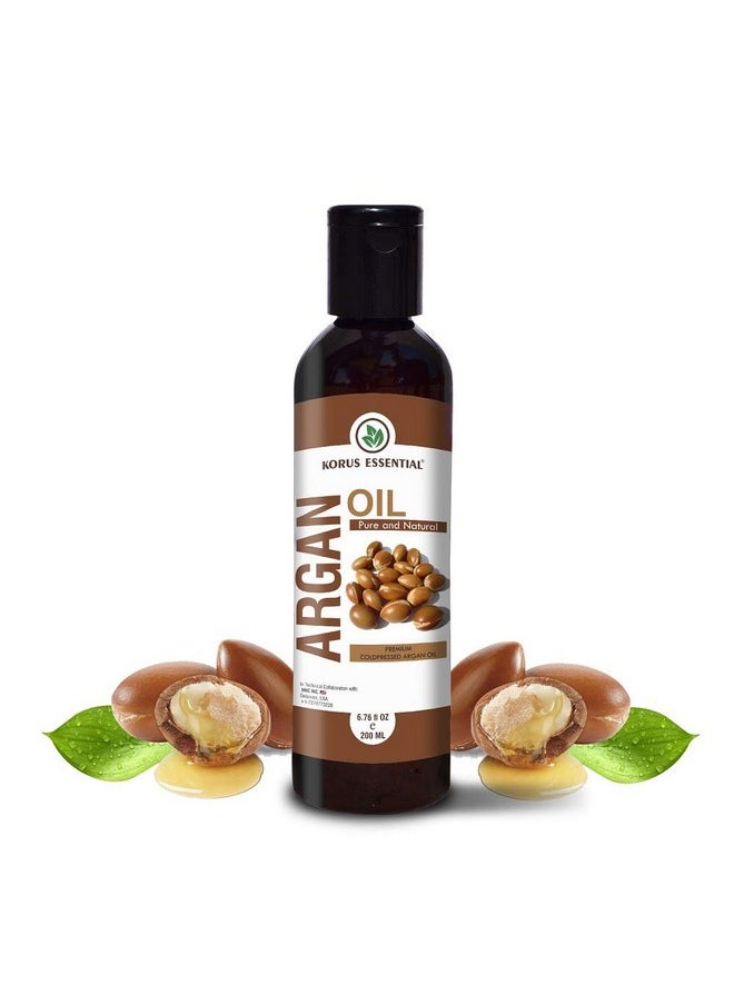 Pure Natural Argan Oil For Hair, Skin And Anti-Ageing Face Care - 200Ml (Pack Of 1)