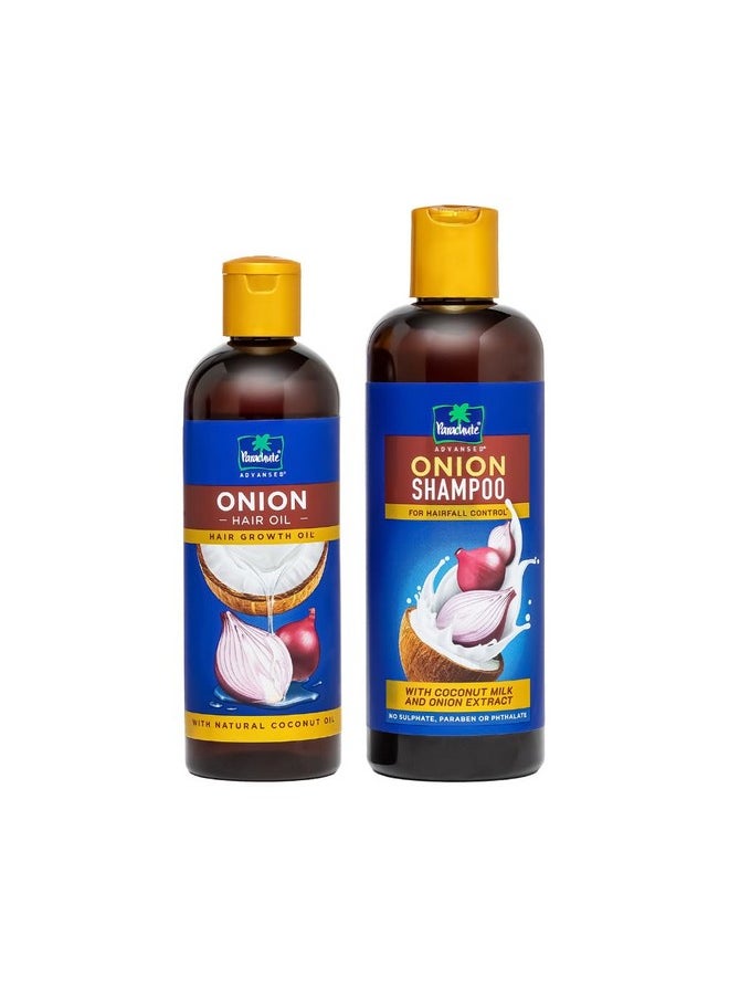 Onion Hair Oil For Hair Growth, 200Ml & Hair Shampoo For Hair Fall Control, 275Ml