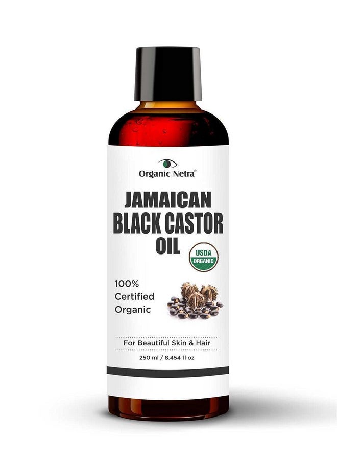 Cold Pressed Jamaican Black Castor Oil For Hair Growth | For Healthy, Thick And Black Hair | Reduces Acne Marks And Fine Lines | For All Hair And Skin Types - 250Ml