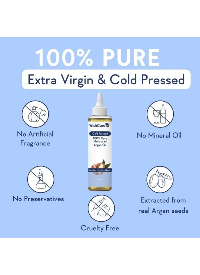 ® 100% Pure Cold Pressed & Natural Moroccan Argan Oil - For Healthy Hair & Skin - 100 Ml