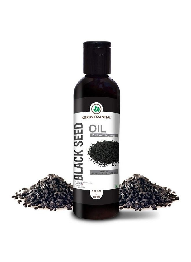 Pure Natural Cold Pressed Black Seed, Kalonji, Nigella Sativa Oil For Hair Growth And Hair Fall Control, 200Ml (Pack Of 1)