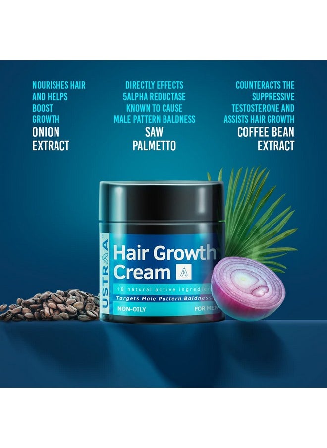 Hair Growth Cream - 100 G - With Onion Extract, Neelbhringadi, Blackseed Oil - Helps Boost Hair Growth, Prevents Hair Fall - No Parabens, No Mineral Oil