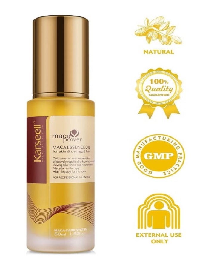 Moroccan Argan Oil for Hair Healing Cold Pressed Weightless Argan Oil Hair Serum for Dry Damaged Hair 50ml
