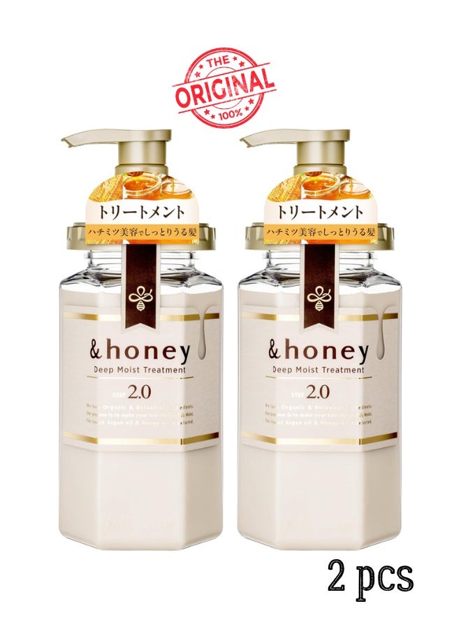 & HONEY Deep Moist Treatment 2.0 445g/440ml Made in Japan 2 pcs