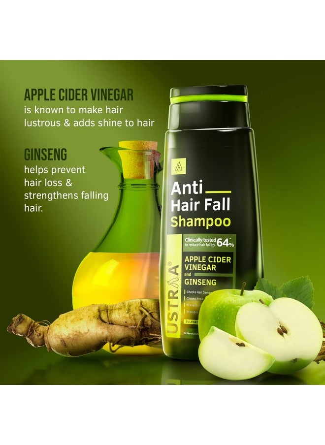 Anti Hair Fall Shampoo 250Ml - Clinically Tested To Reduce Hairfall By 64%, Dermatologically Tested, With Apple Cider Vinegar, Strengthens Hair & Cleans Scalp To Prevent Hairfall, No Sulphates