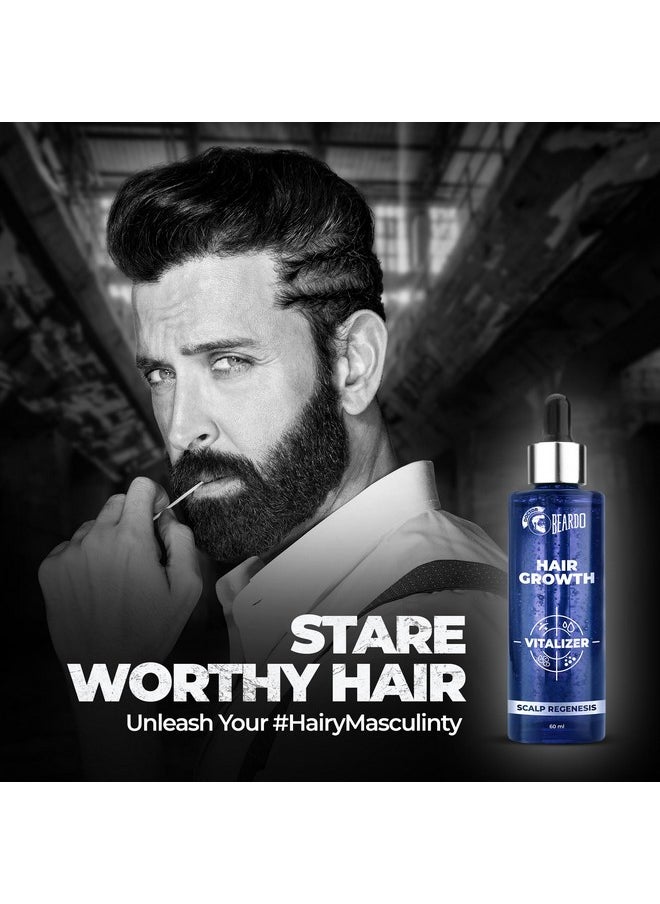 Hair Growth Serum, 60 Ml | Biotin For Hair Growth | Redensyl For Stem Cell Activation | Caffeine Product For Dht Blocking | Non-Sticky | Non-Oily | Non-Greasy | Advanced Hair Growth Vitalizer | Hair Growth Oil