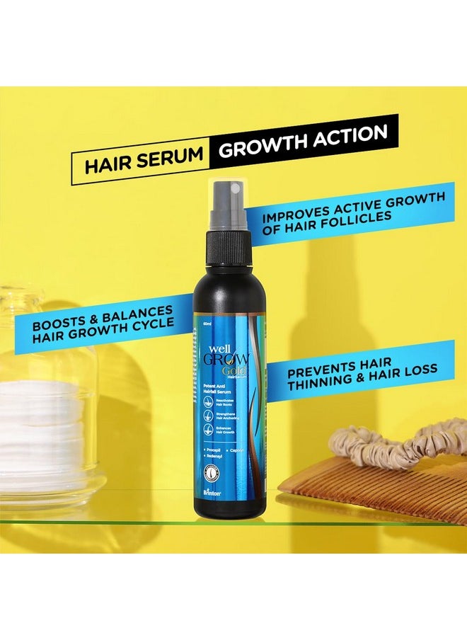 Wellgrow Gold Hair Serum For Hair Care, Women, Men 60 Ml