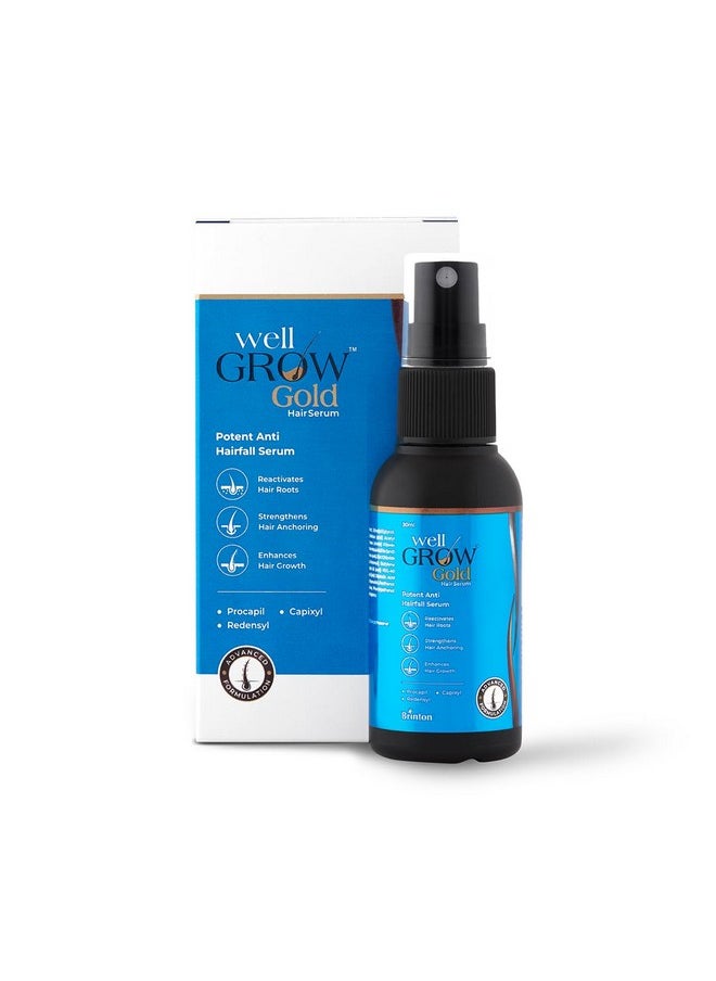 Wellgrow Gold Hair Serum For Hair Care, Women, Men 60 Ml