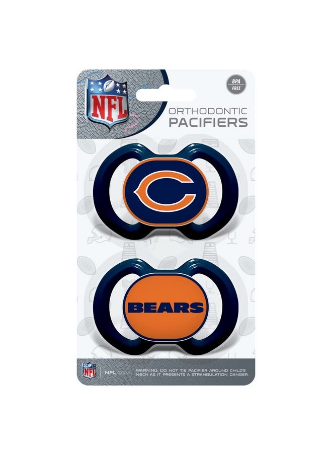 Babyfanatic Pacifier 2-Pack - Nfl Chicago Bears - Officially Licensed League Gear